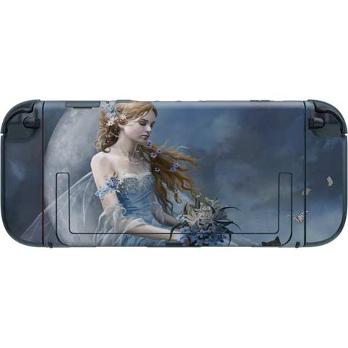 Fairy with Black Cat Sitting on Moon by Nene Thomas Nintendo Switch 2 (2025) with Joy-Con Skin