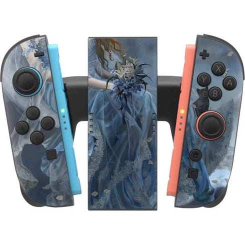 Fairy with Black Cat Sitting on Moon by Nene Thomas Nintendo Switch 2 (2025) Joy-Con Controller Skin