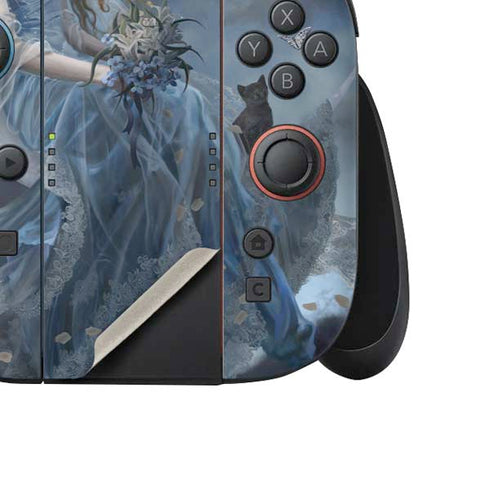 Fairy with Black Cat Sitting on Moon by Nene Thomas Nintendo Switch 2 (2025) Joy-Con Controller Skin