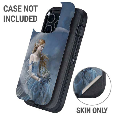Fairy with Black Cat Sitting on Moon by Nene Thomas Otterbox Defender iPhone Skin