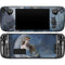 Fairy with Black Cat Sitting on Moon by Nene Thomas Steam Deck Handheld Gaming Computer OLED Skin