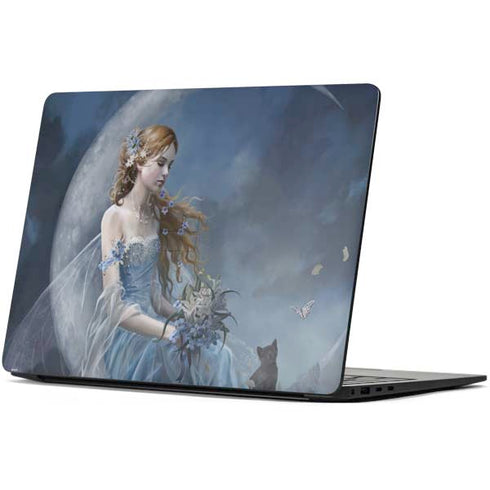 Fairy with Black Cat Sitting on Moon by Nene Thomas Surface Laptop 7 15in Skin