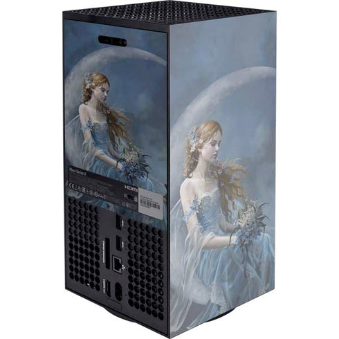 Fairy with Black Cat Sitting on Moon by Nene Thomas XBox Series X Digital Edition Console Skin