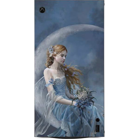 Fairy with Black Cat Sitting on Moon by Nene Thomas XBox Series X Digital Edition Console Skin