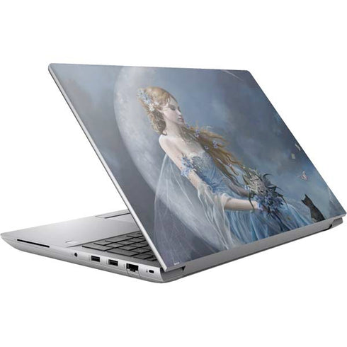 Fairy with Black Cat Sitting on Moon by Nene Thomas HP ZBook Fury 16 G10 Skin