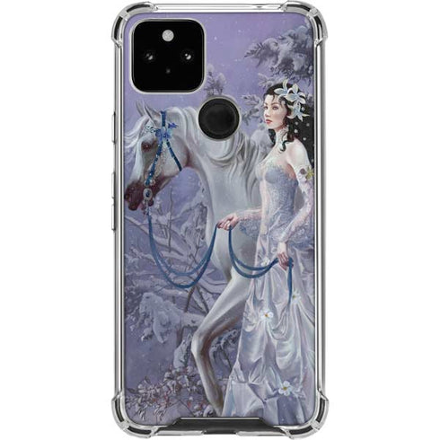 Fairy with Horse in Snow by Nene Thomas Pixel Cases