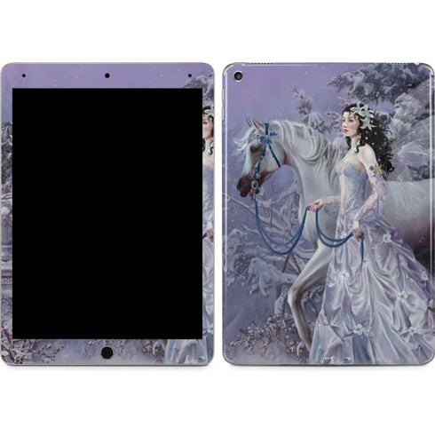 Fairy with Horse in Snow by Nene Thomas iPad Skins