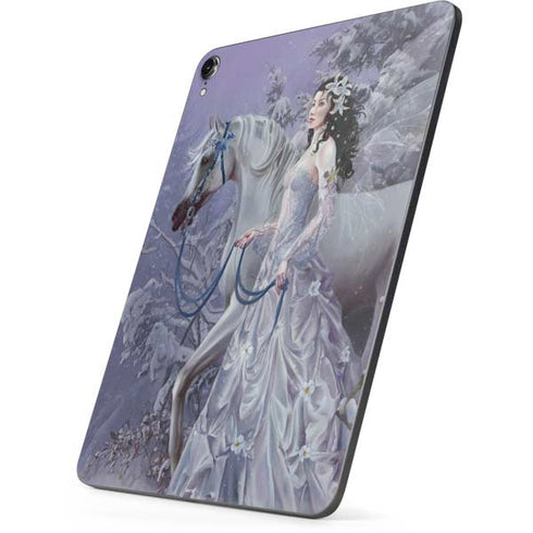 Fairy with Horse in Snow by Nene Thomas Apple iPad Pro Skin