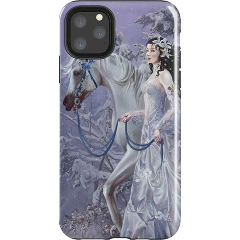 Fairy with Horse in Snow by Nene Thomas iPhone Cases