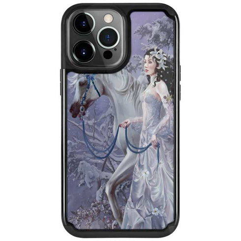 Fairy with Horse in Snow by Nene Thomas iPhone Cases