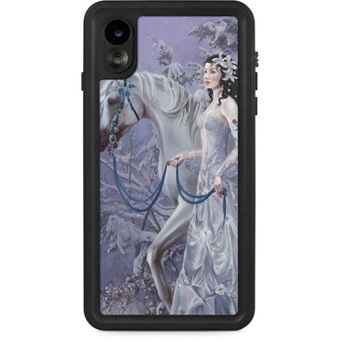 Fairy with Horse in Snow by Nene Thomas iPhone Cases