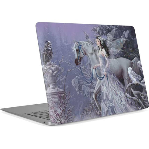 Fairy with Horse in Snow by Nene Thomas Apple MacBook Air Skin