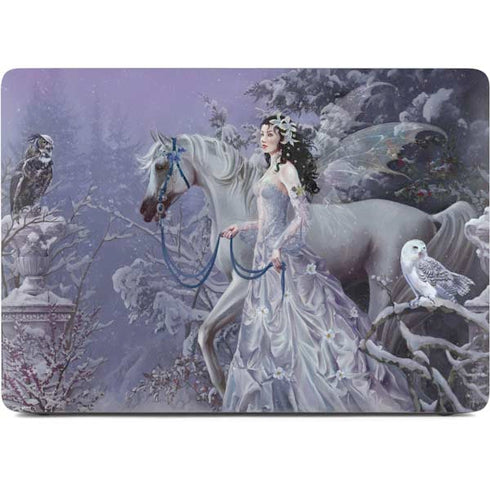 Fairy with Horse in Snow by Nene Thomas Apple MacBook Air Skin