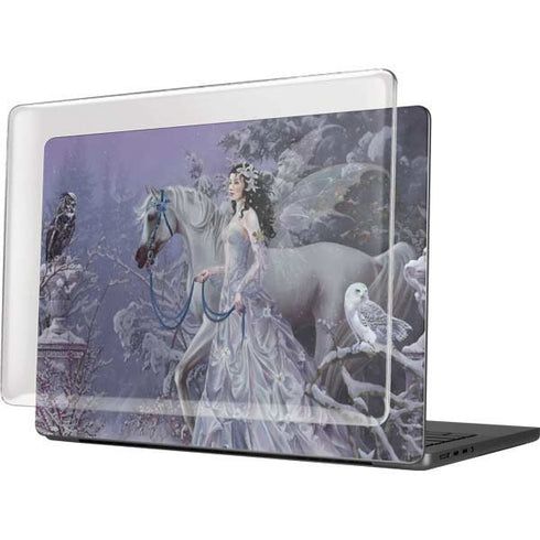Fairy with Horse in Snow by Nene Thomas MacBook Pro 14in (2021-24) Case plus Skin