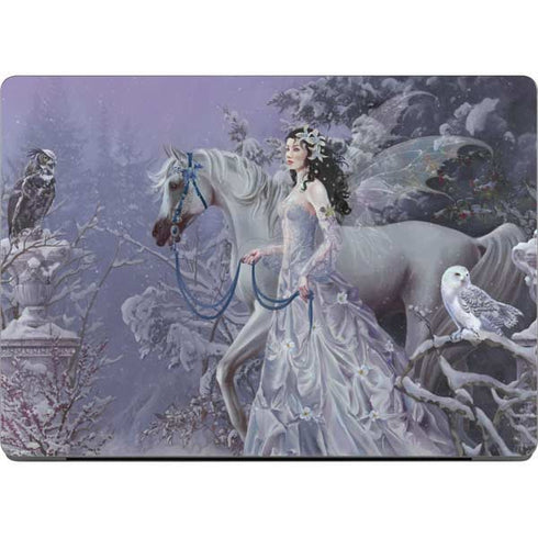 Fairy with Horse in Snow by Nene Thomas Apple MacBook Pro 14-inch Skin