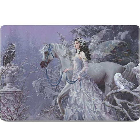 Fairy with Horse in Snow by Nene Thomas MacBook Skins