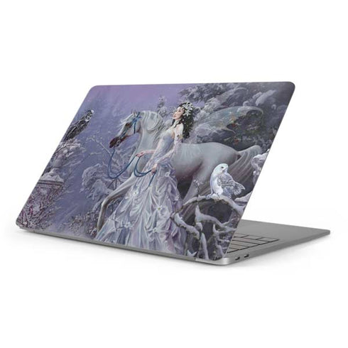 Fairy with Horse in Snow by Nene Thomas Apple MacBook Pro 16-inch Skin