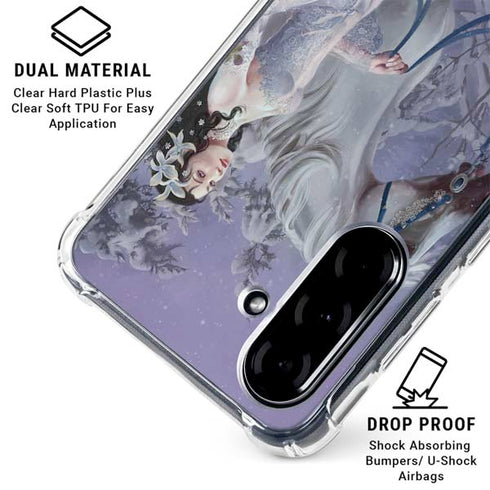 Fairy with Horse in Snow by Nene Thomas Galaxy A36 5G Clear Case