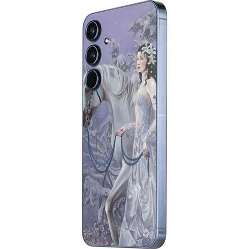 Fairy with Horse in Snow by Nene Thomas Galaxy A55 5G Skin