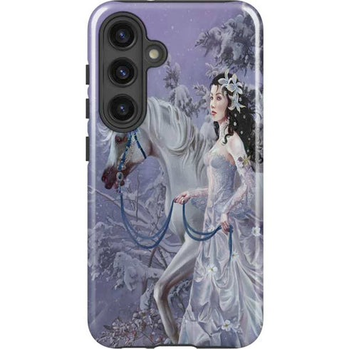 Fairy with Horse in Snow by Nene Thomas Galaxy S25 Impact Case