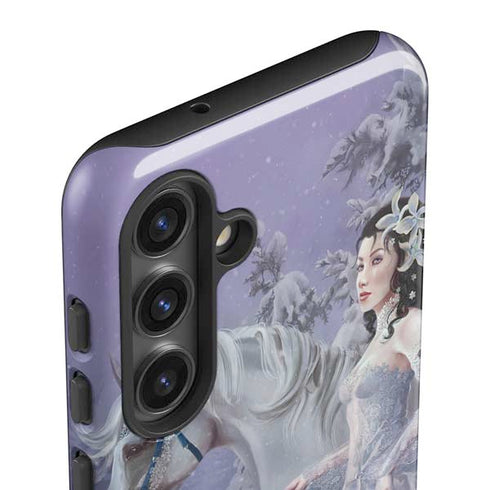 Fairy with Horse in Snow by Nene Thomas Galaxy S25 Impact Case