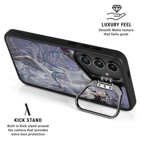 Fairy with Horse in Snow by Nene Thomas Galaxy S25 Kickstand Case