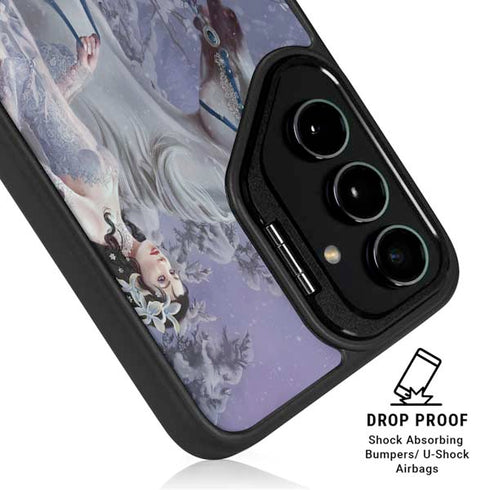 Fairy with Horse in Snow by Nene Thomas Galaxy S25 Kickstand Case