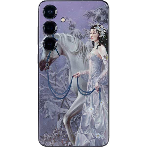 Fairy with Horse in Snow by Nene Thomas Galaxy S24 Skin