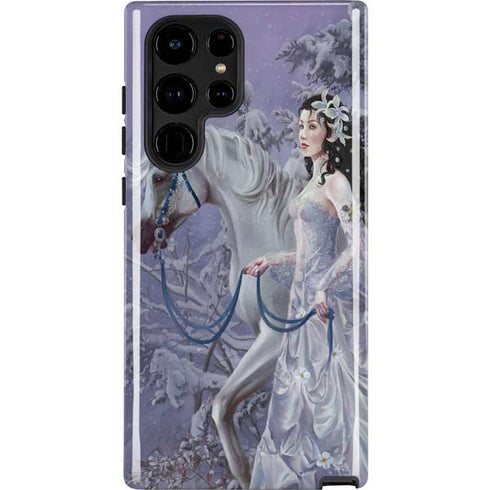 Fairy with Horse in Snow by Nene Thomas Galaxy Cases