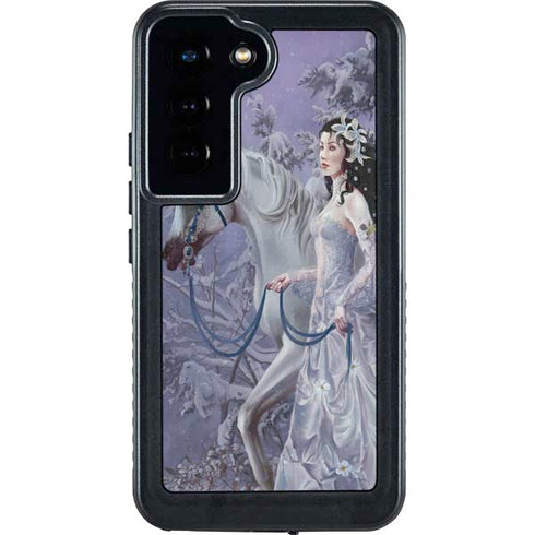 Fairy with Horse in Snow by Nene Thomas Galaxy S24 Waterproof Case
