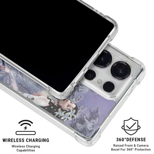 Fairy with Horse in Snow by Nene Thomas Galaxy S25 Ultra Clear Case
