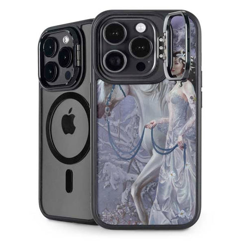 Fairy with Horse in Snow by Nene Thomas iPhone 15 Pro Kickstand Case