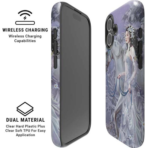 Fairy with Horse in Snow by Nene Thomas iPhone 16 Magsafe Impact Case