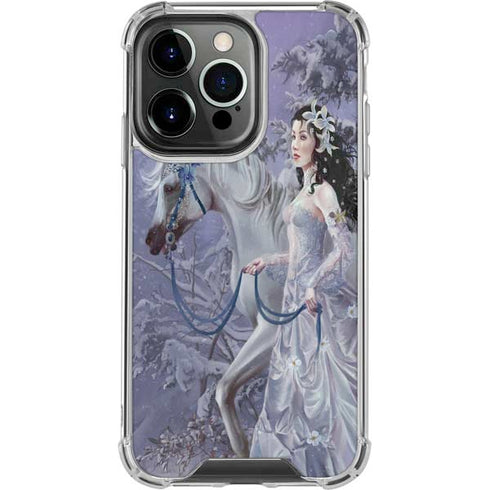 Fairy with Horse in Snow by Nene Thomas iPhone 16 Pro Clear Case
