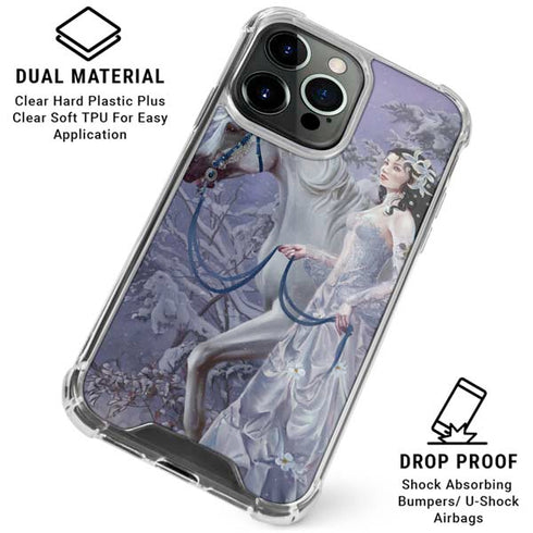 Fairy with Horse in Snow by Nene Thomas iPhone 16 Pro Clear Case