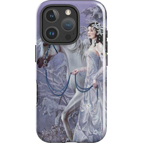 Fairy with Horse in Snow by Nene Thomas iPhone 16 Pro Max Magsafe Impact Case