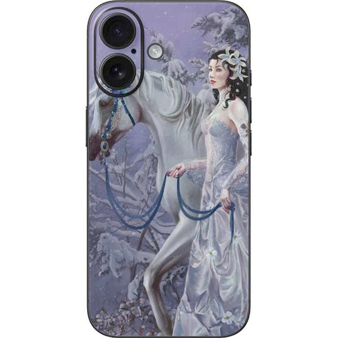 Fairy with Horse in Snow by Nene Thomas iPhone 16 Skin