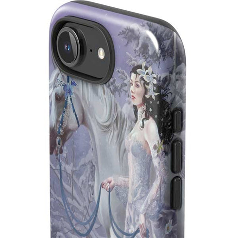 Fairy with Horse in Snow by Nene Thomas iPhone 16e Impact Case