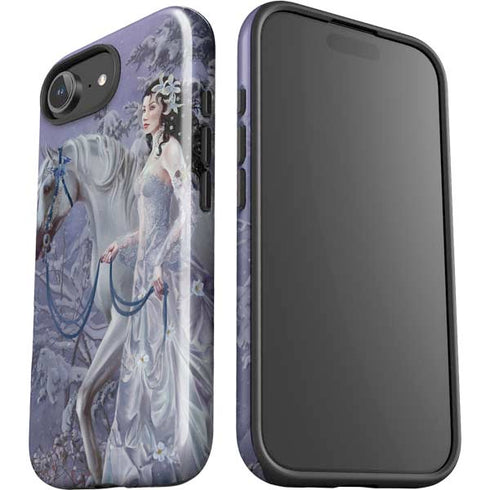 Fairy with Horse in Snow by Nene Thomas iPhone 16e Impact Case