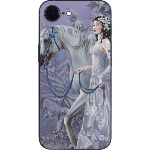 Fairy with Horse in Snow by Nene Thomas iPhone 16e Skin