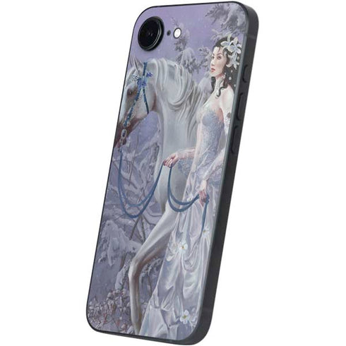 Fairy with Horse in Snow by Nene Thomas iPhone 16e Skin