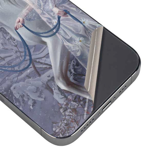 Fairy with Horse in Snow by Nene Thomas iPhone 16e Skin