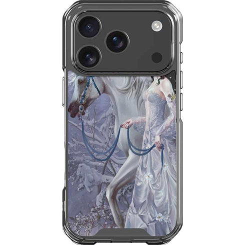 Fairy with Horse in Snow by Nene Thomas iPhone 18 Pro Clear Case