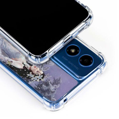 Fairy with Horse in Snow by Nene Thomas Moto G Play 4G (2024) Clear Case