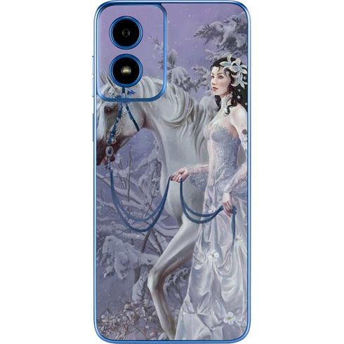 Fairy with Horse in Snow by Nene Thomas Moto G Play 4G (2024) Skin