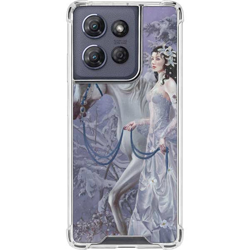 Fairy with Horse in Snow by Nene Thomas Moto G Play 5G (2025) Clear Case