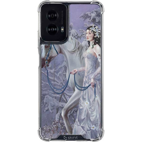 Fairy with Horse in Snow by Nene Thomas Moto G Power 5G (2024) Clear Case