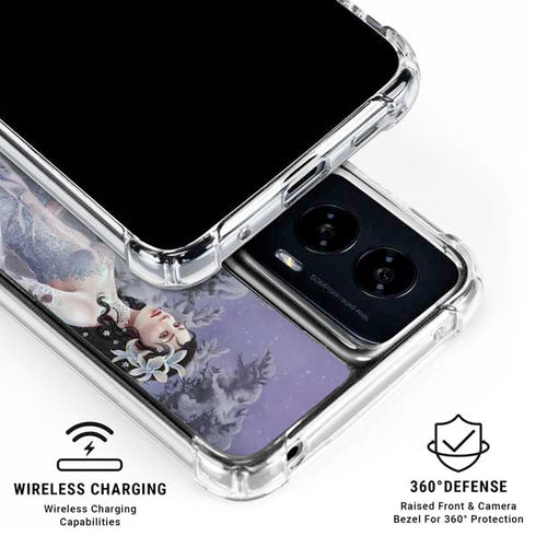 Fairy with Horse in Snow by Nene Thomas Moto G Power 5G (2024) Clear Case