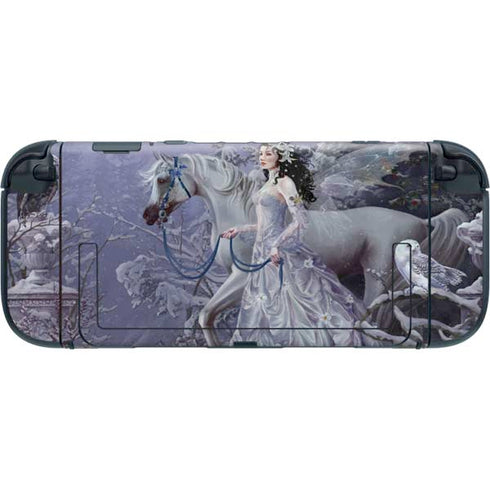 Fairy with Horse in Snow by Nene Thomas Nintendo Switch 2 (2025) with Joy-Con Skin
