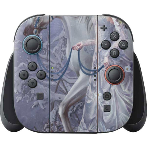 Fairy with Horse in Snow by Nene Thomas Nintendo Switch 2 (2025) Joy-Con Controller Skin